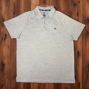 Hurley Polo‎ Shirt Mens XL Light Blue Casual Golf Performance Stretch Outdoor
